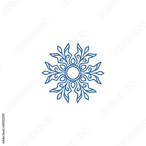 set of blue mandala elements texture