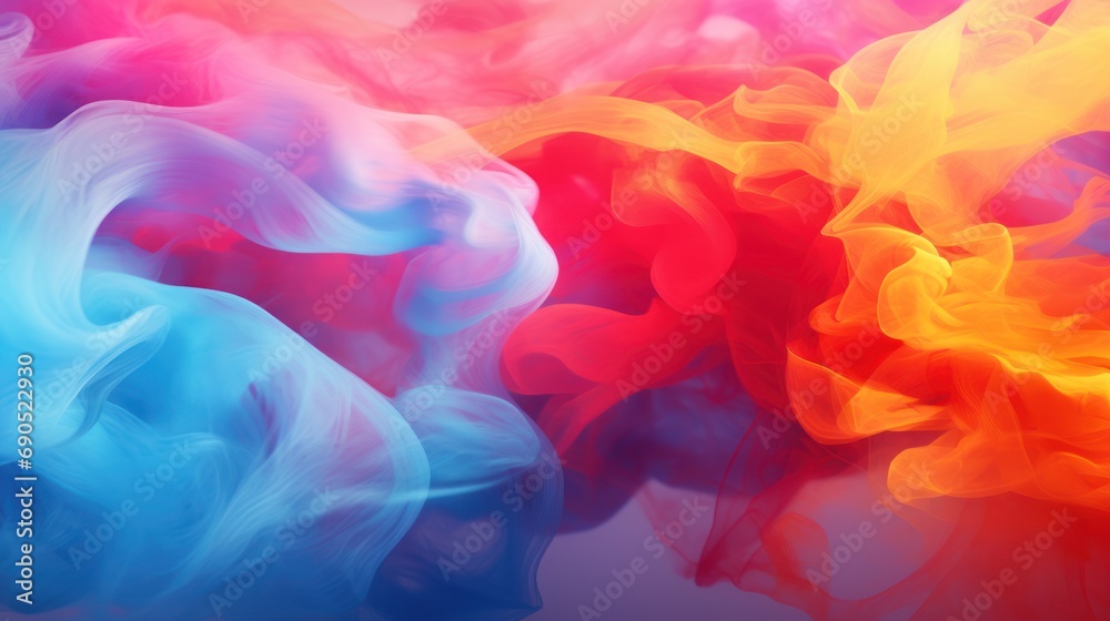 a group of colored smokes on a blue and pink background with a red, orange, yellow, and pink color scheme. a group of colored smokes on a blue and pink background with a red, orange, yellow, and pink color scheme.