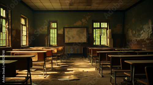 Classroom with empty seat