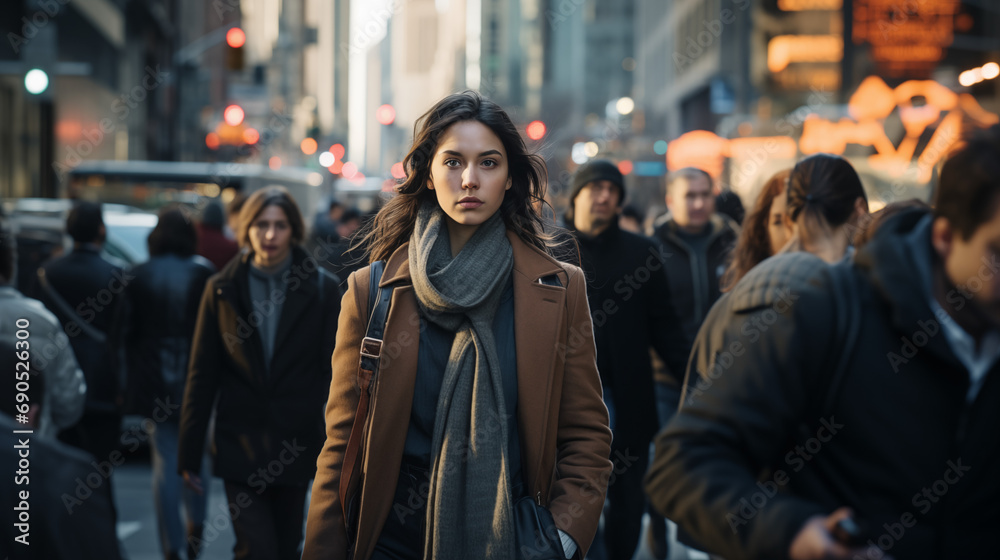 people walking in the city