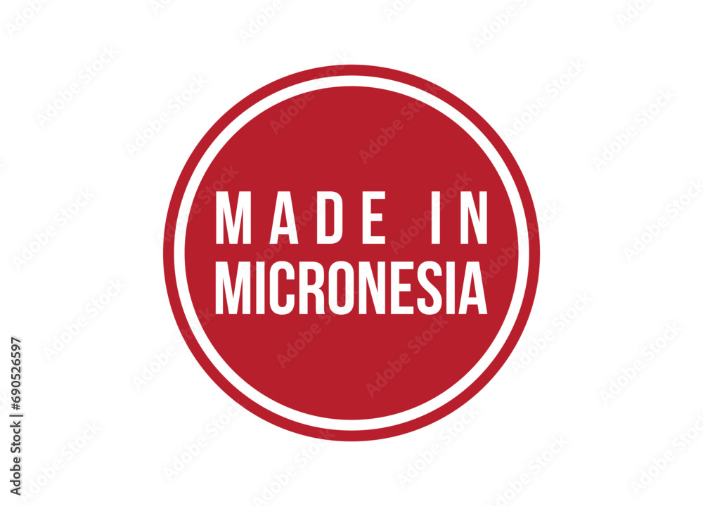 Made in Micronesia red banner design vector illustration Made in Micronesia red banner design vector illustration