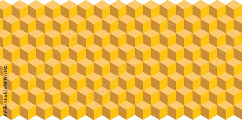 cube illustration consisting of zig zag hexagon points and 3d geometric patterns, can be used as a model for spray curtains, mattresses and clothing textile designs