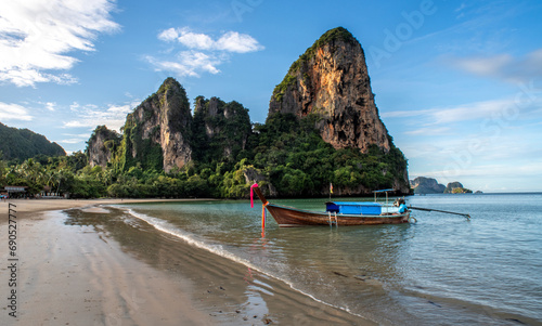 Railay Beach in Krabi Province in southern Thailand along the Andaman Sea © Rex Wholster