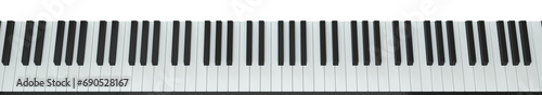 Piano key instrument, 3D render