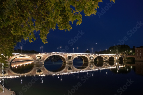 Bridge at night in Toulouse