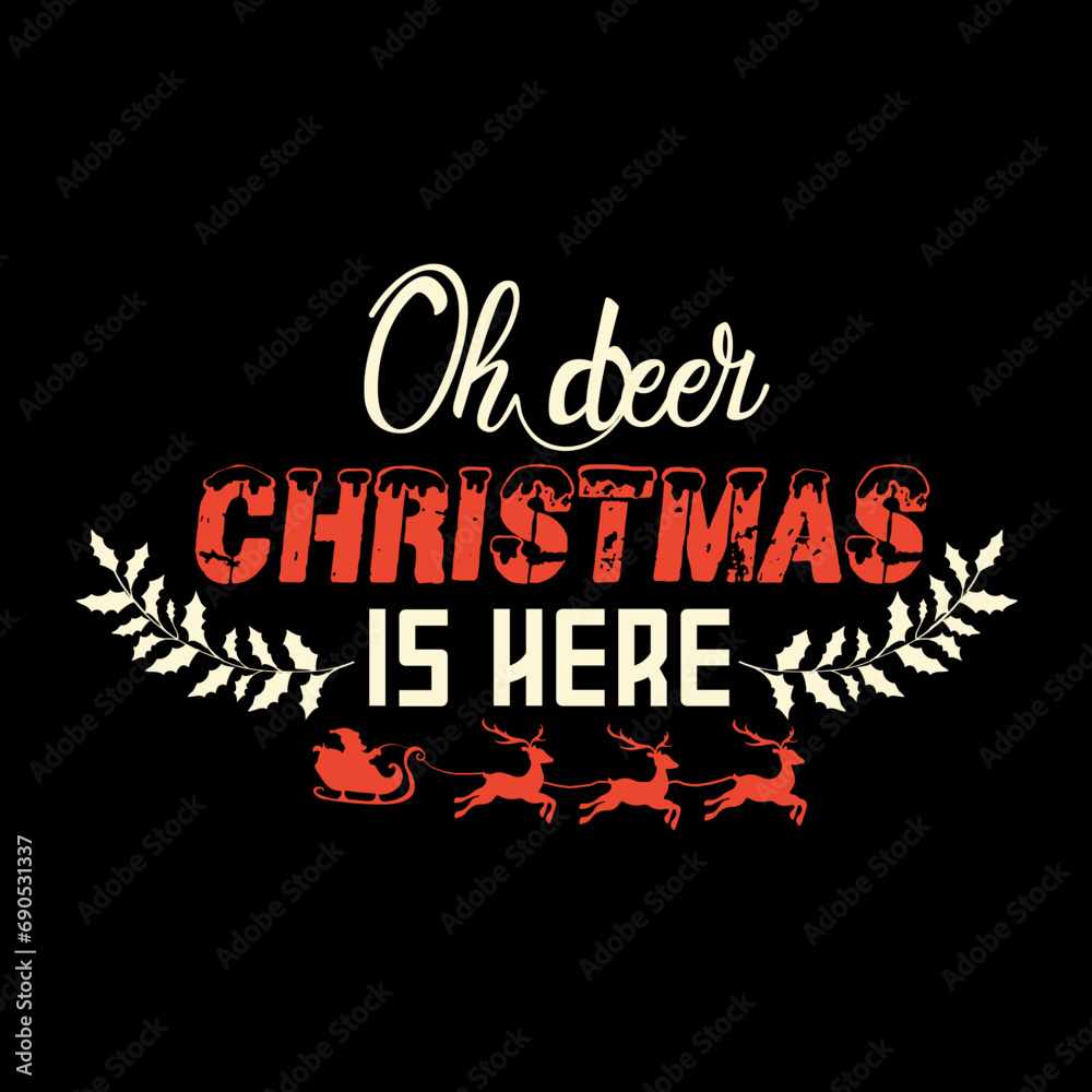 oh deer christmas is here svg