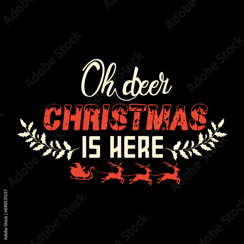 oh deer christmas is here svg