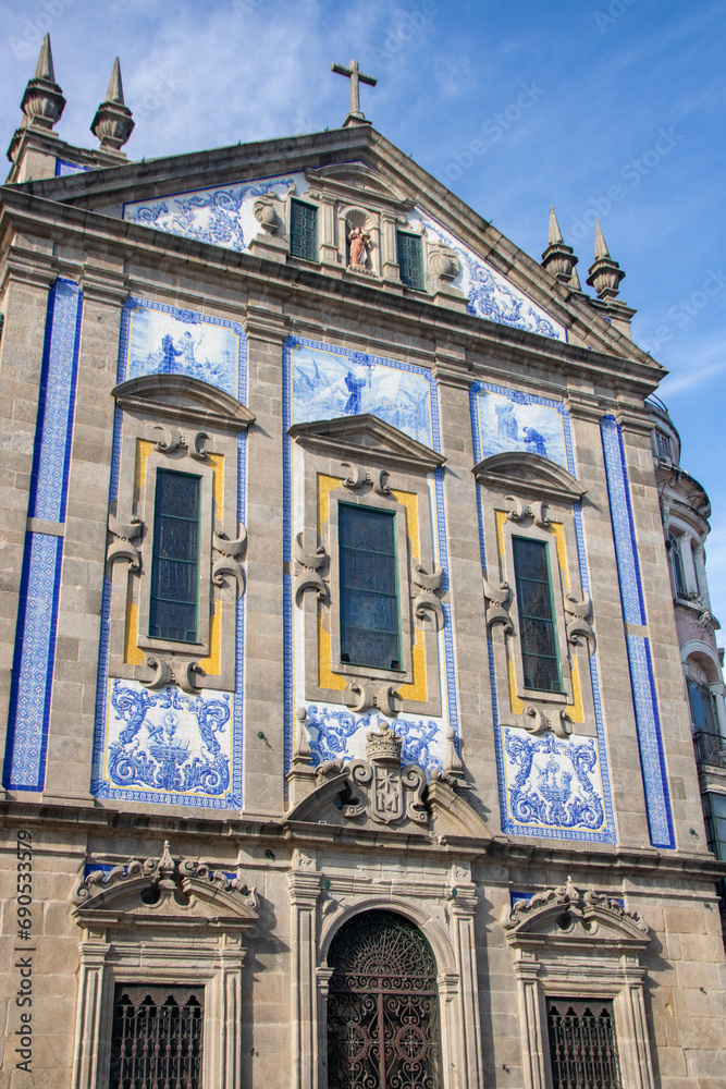 The facade of the Igreja dos Congregados in Porto