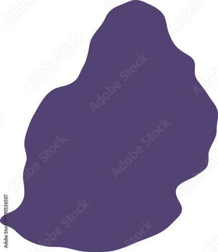 Map of Mauritius. Country map silhouette vector illustration