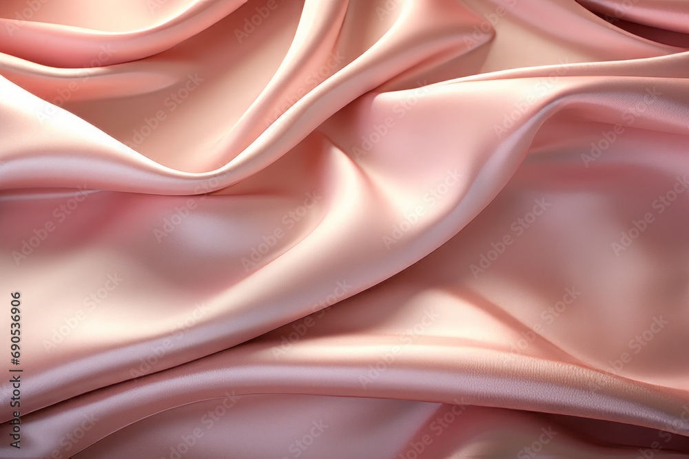 Fototapeta premium A fluid and dynamic abstract image of a satin fabric in motion.