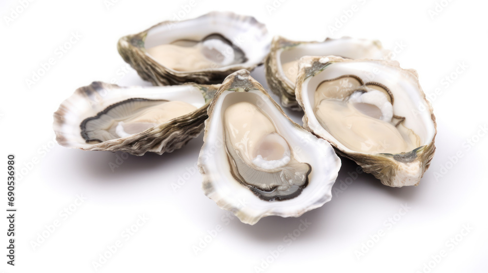 Oysters isolated on white background Oysters isolated on white background