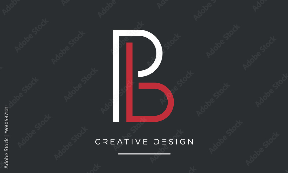 PB or BP Alphabet letters logo monogram PB or BP Alphabet letters logo monogram