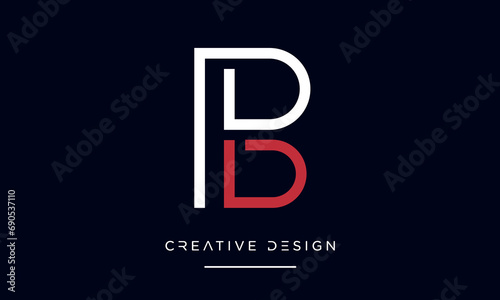 PB or BP Alphabet letters logo monogram