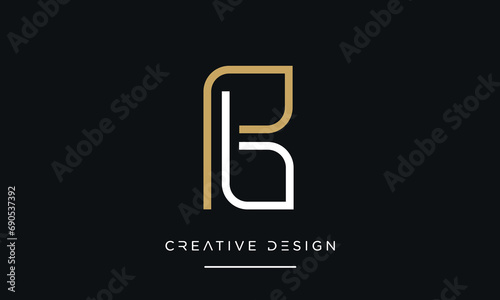 PB or BP Alphabet letters logo monogram