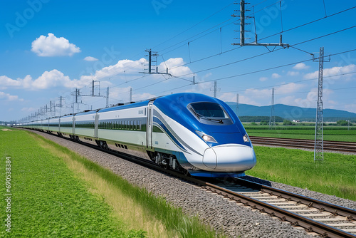 Eco friendly modern high speed train