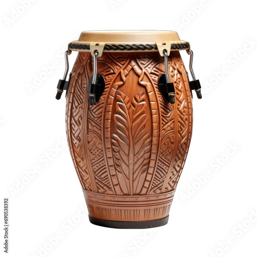 Conga Drum Isolated on Transparent or White Background, PNG