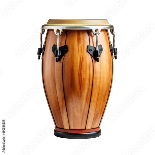 Conga Drum Isolated on Transparent or White Background, PNG photo