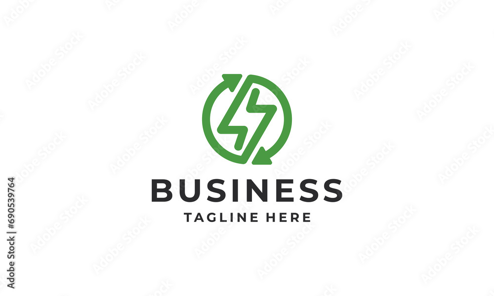 Recycle Energy, Recycle Power Logo design vector Recycle Energy, Recycle Power Logo design vector