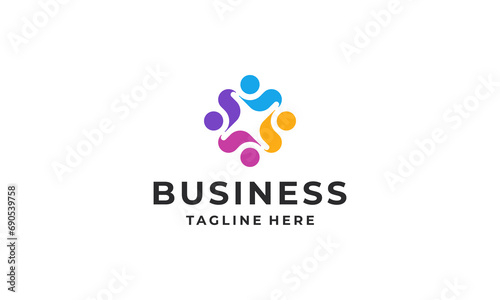 Community people, Social community, Human family, Community teamwork logo abstract design vector