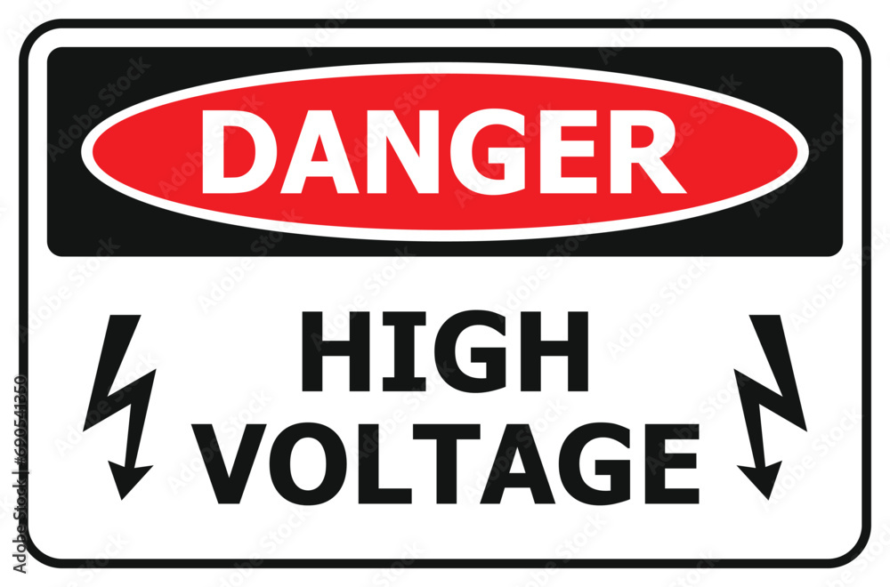 high voltage sign, danger 