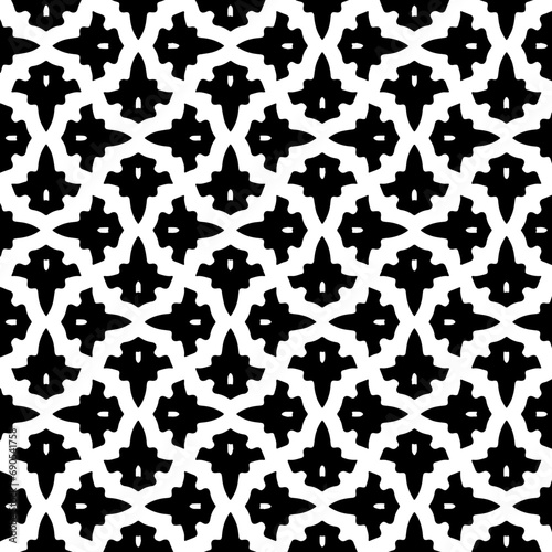 Wallpaper with Seamless repeating pattern.  Black and white pattern . Abstract background. Monochrome texture  for web page  textures  card  poster  fabric  textile.