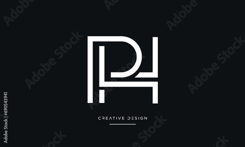 PH or HP Alphabet letters logo monogram