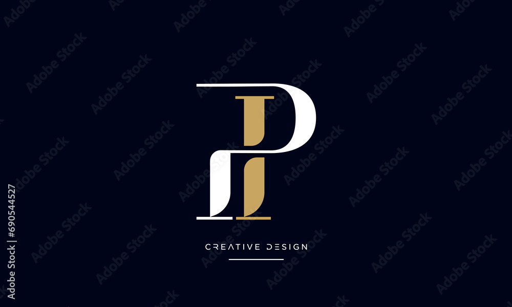 PI or IP Alphabet letters logo monogram Stock Vector | Adobe Stock