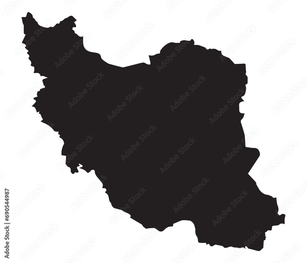 Iran Map. Iran Map Vector. Iran country map EPS