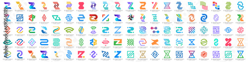 collection abstract letter Z logo design. modern logotype Z design with colorful. vector illustration photo