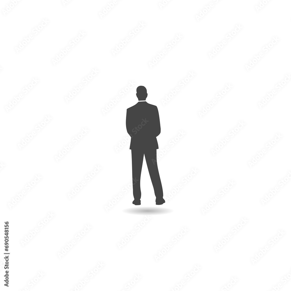 Businessman Silhouette icon with shadow Businessman Silhouette icon with shadow