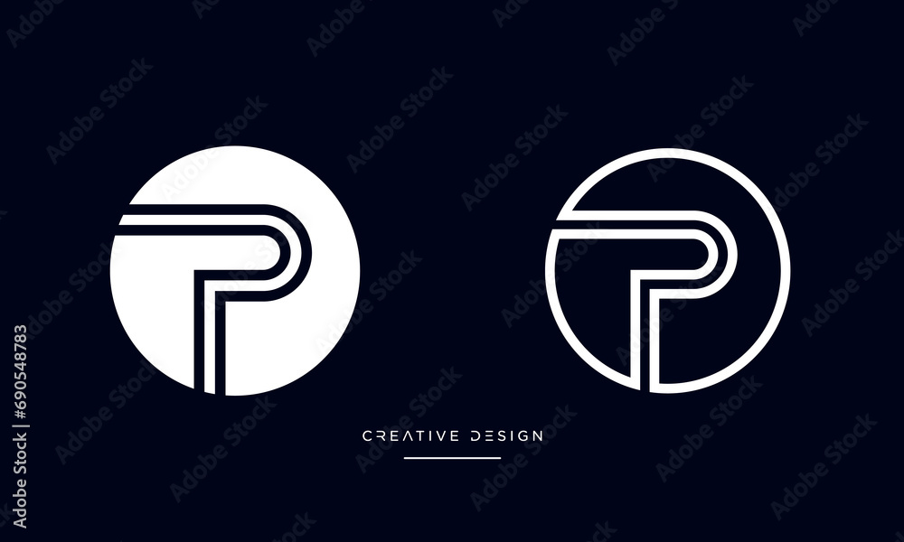 PP or P Alphabet letters logo monogram PP or P Alphabet letters logo monogram