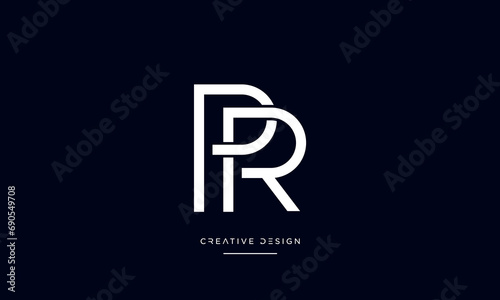 PR or RP Alphabet letters logo monogram