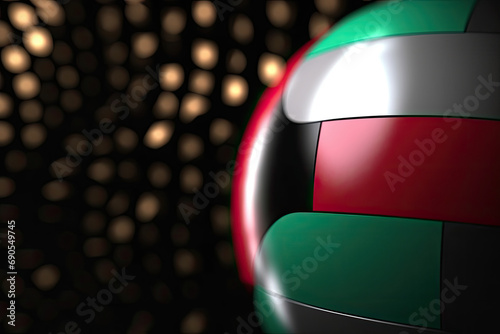 3d minimalist Palestine flag bokeh background Generative AI photo