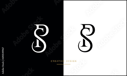 PS or SP Alphabet letters logo mnoogram