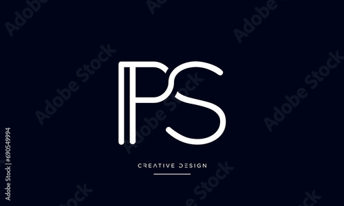 PS or SP Alphabet letters logo mnoogram