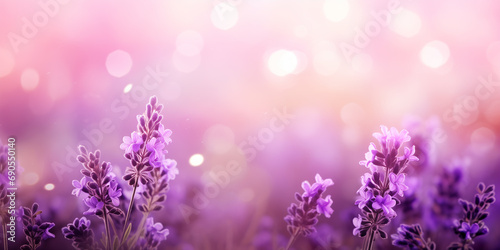 Craft an abstract background with defocused lavender flowers, symbolizing calmness and tranquility for Mother's Day. 