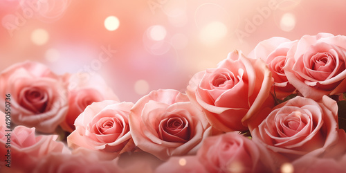 a romantic background with defocused images of roses  symbolizing the eternal love and appreciation for mothers.