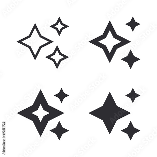 sparkles icons set