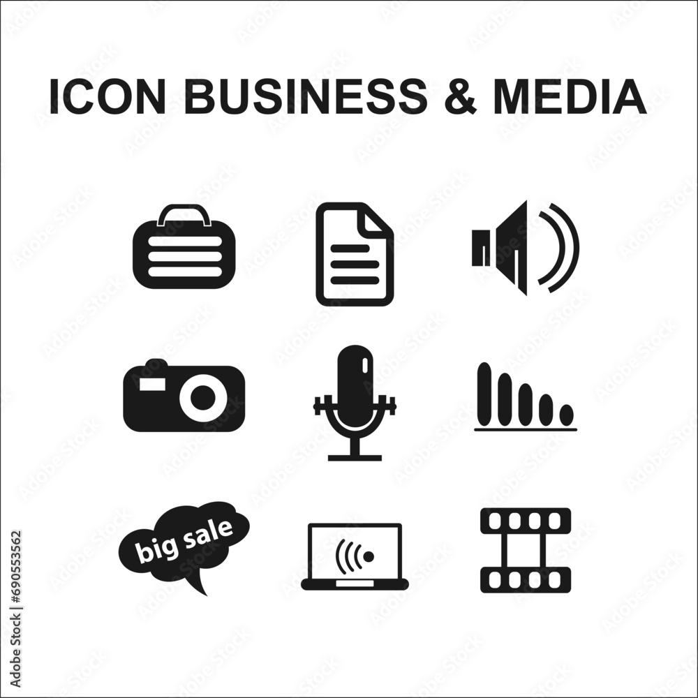 Latest Business and Media Icons. Visual Solutions for Your Projects