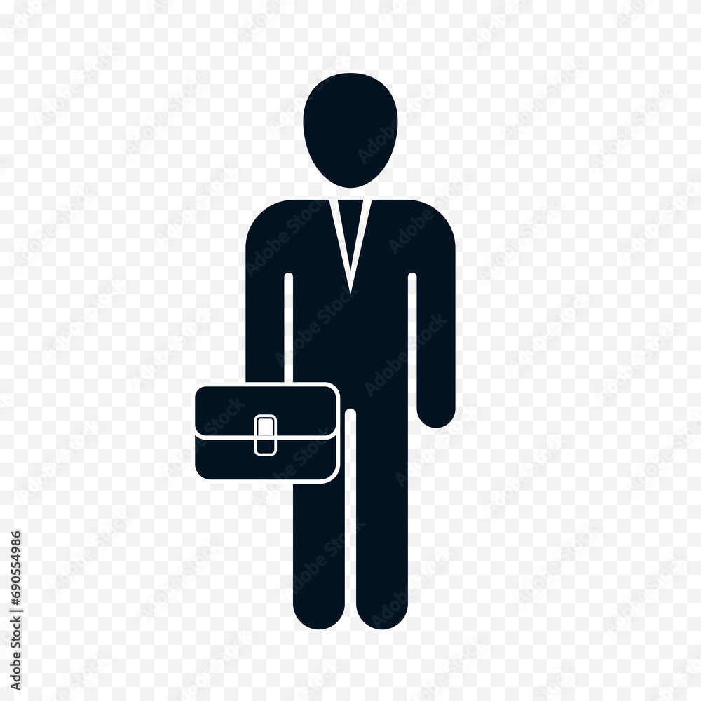 Business man silhouette, social elements concept. Vector illustration. Business man silhouette, social elements concept. Vector illustration.