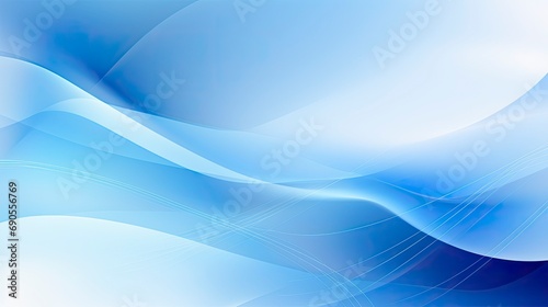 Trendy Geometric Abstract Background with Blue and White Gradient Waves.