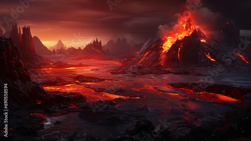 lava on iceland volcano © deniew