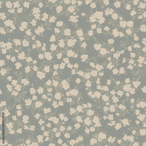 beautiful floral flower seamless pattern background for premium product ai generated