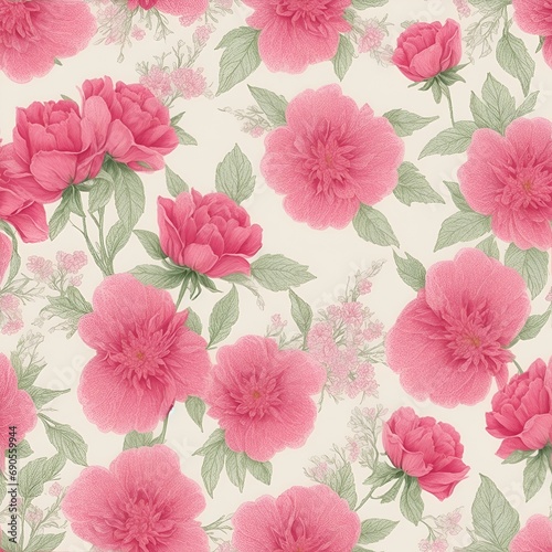 Wallpaper Mural beautiful floral flower seamless pattern background for premium product ai generated Torontodigital.ca