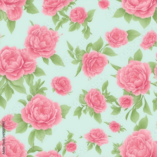 Wallpaper Mural beautiful floral flower seamless pattern background for premium product ai generated Torontodigital.ca