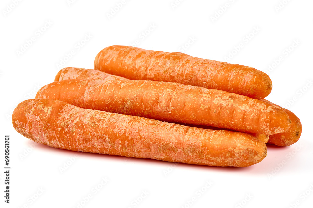 Fresh unpeeled organic carrot, isolated on white background. Fresh unpeeled organic carrot, isolated on white background.