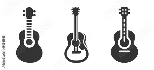 Acoustic guitar icon. Vector illustration
