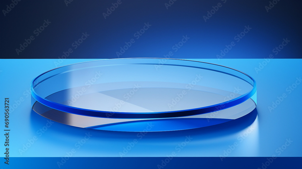 Sleek Blue Glass 3D Product Display Background - Modern Minimalism for Creative Presentation and Elegant Marketing Mockups with a Futuristic Touch. Sleek Blue Glass 3D Product Display Background - Modern Minimalism for Creative Presentation and Elegant Marketing Mockups with a Futuristic Touch.