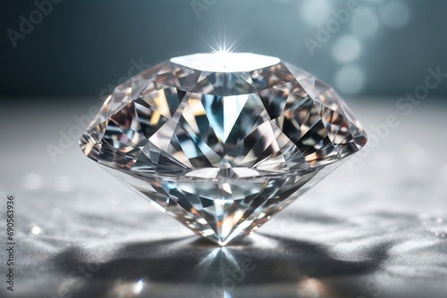 A Shimmering Close-Up of a Diamond