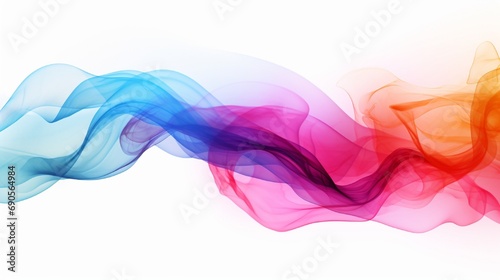 Beautiful colored abstract smoke isolated on white